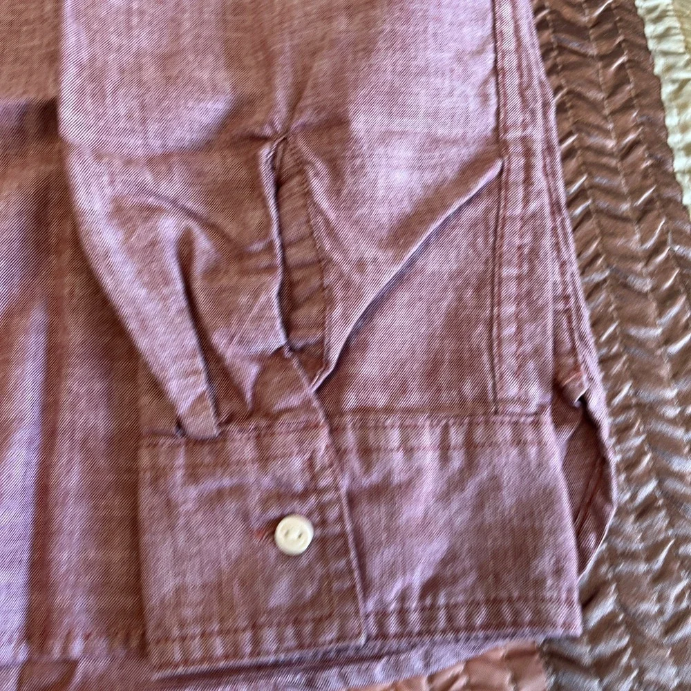 Levi s Red Chambray Shirt | Cotton Trucker, US Men s L